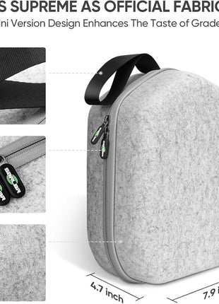 sarlar Hard Carrying Case Compatible with Meta Quest 3S/Quest 3/Oculus Quest 2/Vision Pro Official Original/Elite Strap VR Headset and Controller Accessories, Suitable for Travel and Home Storage