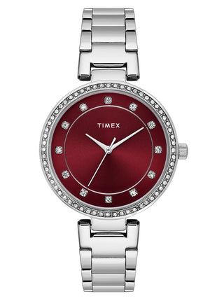 TIMEX Champagne Round Dial Analog Women's Watch - TWEL18712