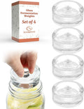 Elementi Glass Fermentation Weight Set of 4   Easy Grip Fermenting Weights, Perfect Fit for Wide Mouth Mason Jars, Durable Soda Lime Glass for Sauerkraut, Kimchi & More   Pickling & Canning Weights