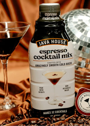 Java House Cold Brew Espresso Cocktail Mix – Premium 100% Arabica Cold Brew Concentrate – Smooth Coffee With French Vanilla Notes – 32oz Bottle (Makes 32 Cocktails)