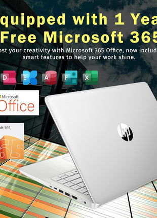 HP Stream 14" HD BrightView Laptop, Intel Celeron N4120, 16GB RAM, 288GB Storage (128GB UFS + 160GB Docking Station Set), Intel UHD Graphics, 720p Webcam, Wi-Fi, 1 Year Office 365, Win 11S, Silver