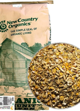 New Country Organics | Corn-Free Classic Layer Chicken Feed for Laying Hens | Corn-Free and Soy-Free | 17% Protein | Certified Organic and Non-GMO Chicken Food | 25lbs Bag