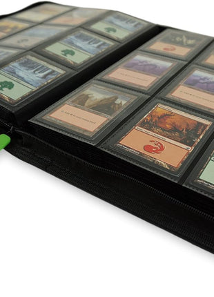 Vault X 9 Pocket Trading Card Zip Binder, 360 Cards, Premium Exo-Tec Album Material, 20 Side-Loading Pages, Folder for Collectible Games, Sports, TCG (Black)