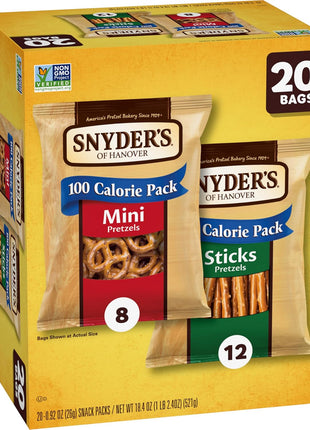 Snyder's of Hanover Variety Pack Pretzels, 20 Count 0.92 Oz