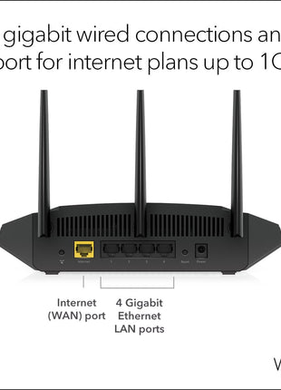 NETGEAR Nighthawk WiFi 6 Router (RAX36) – Router Only, AX3000 3 Gbps Wireless Speed – Dual-Band Gigabit Internet – Covers 2,000 sq. ft., 25 Devices – Built-in VPN, USB 3.0, Gaming