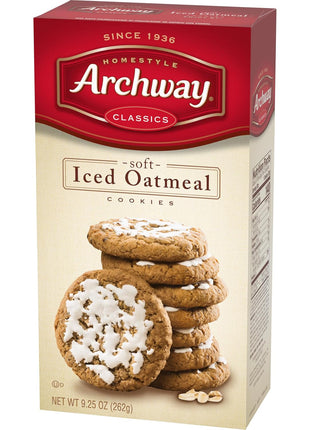 Archway Cookies, Soft Iced Oatmeal Cookies, 9.25 Oz