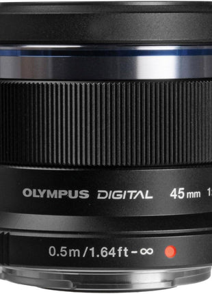 OM SYSTEM Olympus M.Zuiko Digital 45mm F1.8 Black for Micro Four Thirds System Camera, Compact Design, Beautiful Bokeh, Bright