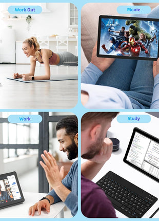 10 inch Android 15 Tablet: Octa-Core, 8GB RAM 64GB, 7000mAh, with Stand Case, IPS HD Display, Wi-Fi 6, OTG, Metal Body – Fast & Portable Tablet for Work & Entertainment, 2-Year Protection