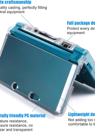 3DS Case - VSEER Ultra Clear Crystal Transparent Hard Shell Protective Case Cover Skin for Nintendo 3DS