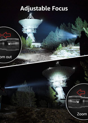 Lighting EVER LED Flashlights High Lumens, Small Flashlight, Waterproof, Adjustable Focus Flash Light for Outdoor, Emergency, AAA Batteries Included, Tactical & Camping Accessories