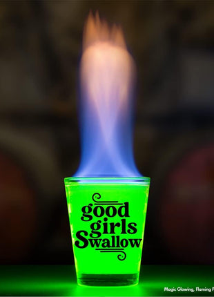 Make Em Laugh Good Girls Swallow Cute Shot Glass for Her   Funny Shot Glasses for Women   Hilarious Bachelorette Party Gift   Drinking Glasses & Novelty Shot Glasses for Girls (1)