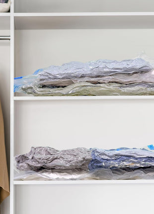 10 Pack Jumbo Vacuum Storage Bags with Hand Pump, 80% Storage Space Saving, Sturdy Leak-Free Space Saver Vacuum Seal Bags for Clothing, Vacuum Compression Bags for Travel Lugggage Blankets Comforters