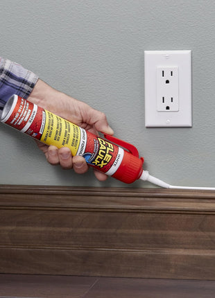 Flex Caulk, Waterproof & Weatherproof Hybrid Polymer Sealant, Strong, Paintable, Indoor, Outdoor, Bath, Shower, Sink, Window, Baseboards, Door, RV, Roof, Wood, Auto & Marine, White, 9 oz, 1-Pack