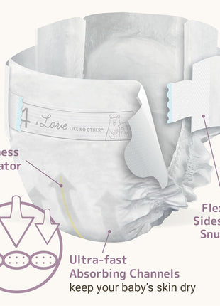 Bambo Nature Hypoallergenic Baby Diapers, Eco-Labelled Sustainable Diapers, Enhanced Leakage Protection, Totally Chlorine-free, Skin Friendly, and Super Absorbent - Size 4 (162 Count)
