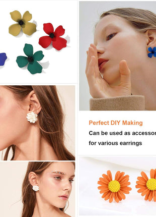 450PCS Earring Posts Stainless Steel Flat Pad,Hypoallergenic Stud Earrings with Butterfly and Rubber Bullet Earring Backs for Jewelry DIY Making Findings (Silver) (Silver)