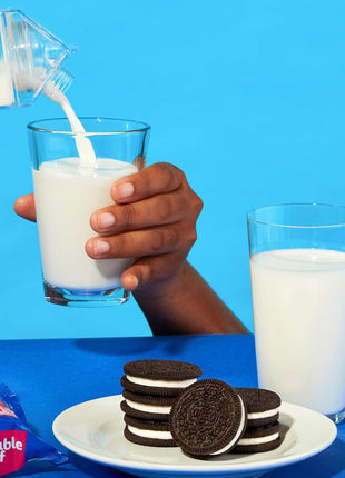 OREO Double Stuf Chocolate Sandwich Cookies, Family Size, 3 Packs | Always made with Real Cocoa, Certified Kosher, Bulk Cookies