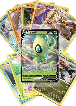 Pokemon Cards 50 Card Assorted Lot with Guaranteed V Pokemon