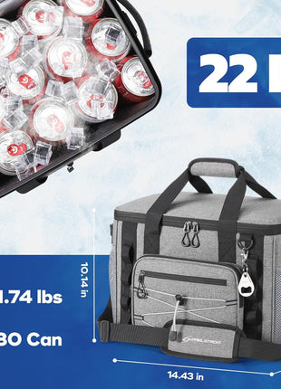 Maelstrom Soft Sided Cooler Bag, 30/40 Can Collapsible Insulated Ice Chest, Large Leakproof Portable Storage for Camping, Travel, Kayaking & Beach