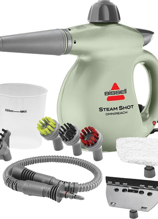 BISSELL Steam Shot??OmniReach handheld portable steam cleaner for tile, grout, windows, bathrooms, kitchens, fabric steaming tool