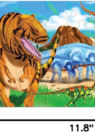 Melissa & Doug Land of Dinosaurs Floor Puzzle, 48 pc Jumbo Jigsaw Puzzle, Educational Screen Free Activity for Toddler, Preschoolers and Kids Ages 3+ (4 feet Long) - FSC Certified (Pack of 6)