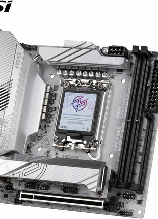 MSI MPG Z890I Edge TI WiFi Motherboard, Mini-ITX - Supports Intel Core Ultra Processors (Series 2), LGA 1851-110A SPS VRM, DDR5 Memory Boost (8600+ MT/s OC), PCIe 5.0 x16, M.2 Gen5, Wi-Fi 7, 5G LAN