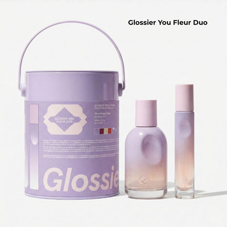 Glossier You Fleur Duo Perfume Gift Set: Fresh Floral Eau de Parfum with Ylang-Ylang, Apricot Skin & Ambrox Notes