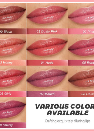evpct Plum Cherry Honey Lipstick Tinted Lip Balm, Wine Burgundy Moisturizing Tinted Lip Oil Stick Lipstick for Older Women, Sheer Lightweight Hydrating Shine Tinted Lip Color Gloss Tint Stain