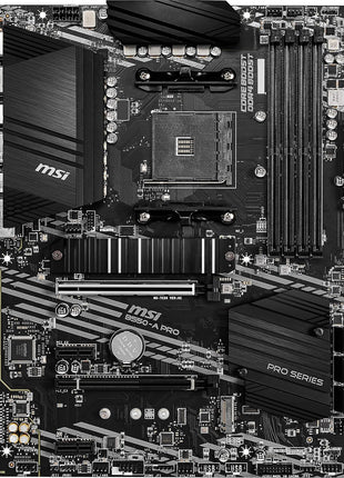 MSI B550-A PRO ProSeries Motherboard (AMD Ryzen 5000, AM4, DDR4, PCIe 4.0, SATA 6Gb/s, M.2, USB 3.2 Gen 2, HDMI/DP, ATX)