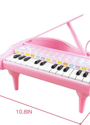 Love&Mini Piano Keyboard Toys for Girls - 24 Keys Toddler Piano Toy | Kids Piano Music Toy Instruments with Microphone,Pink Piano Toys for 3+ Years Old Girls Birthday Xmas Gifts