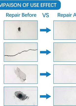 Drywall Repair Kit,Drywall Hole Patch Repair Kit,Wall Spackle Paste 9.8OZ to Fix Wall Surface Holes and Creak Damage with White Wall Repair Putty,Scraper,Sanding Pad Fill Quick and Easy Solution