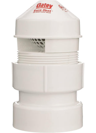 Oatey Sure-Vent 1-1/2 in.–2 in. 160 Branch, 24 Stack DFU Air Admittance Valve with White PVC Sch. 40 Adapter
