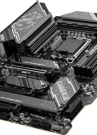 MSI Z790 Gaming Plus WiFi-AMZ Gaming Motherboard (Support 14th/13th/12th Gen Intel Processors, LGA 1700, DDR5, PCIe 5.0, M.2 Slots, 2.5Gbps LAN, USB 3.2 Gen2, Wi-Fi 6E, Bluetooth 5.3, ATX)