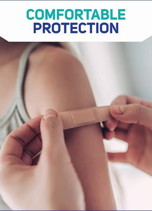 Care Science Fabric Adhesive Bandages, 200 ct Bulk Assorted Sizes | Flexible + Breathable Protection for First Aid and Wound Care