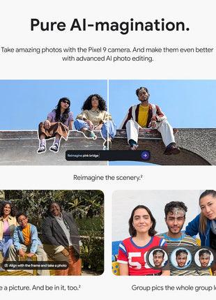 Google Pixel 9 - Unlocked Android Smartphone with Gemini, 24-Hour Battery, Advanced Camera, and 6.3" Actua Display - Obsidian - 128 GB