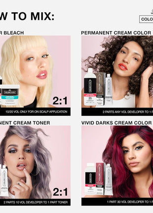 COLORCHARM Cream Hair Color Developer | 10 Volume | For Optimal Gray Blending and Rich Multi-Dimensional End Results | 7.8oz