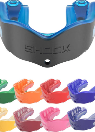 Shock Doctor Mouth Guard Sports, Hockey, Lacrosse, Baseball, Wrestling Moutguard, Gel Max Heavy Duty Protection & Custom Fit, Football Mouth Guard with Strap, Adult & Youth Mouthguard