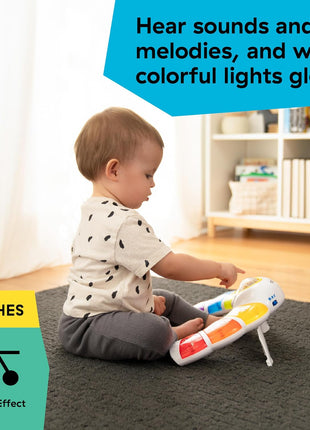 Baby Einstein Glow & Discover Light Bar Musical Toy, Activity Station, Sitting Up and Tummy Time Toy, Color and Animal Learning Toy, Infant Ages 3 Months+