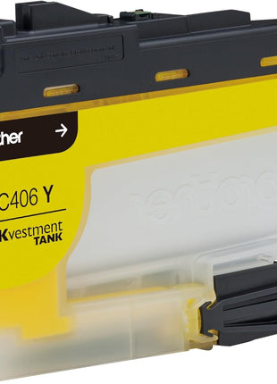 Brother Genuine LC406Y Standard Yield Yellow INKvestment Tank Ink Cartridge