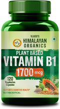 Himalayan Organics Organics Plant-Based Vitamin B1 | Rich in Antioxidants | Supports Memory and Energy (120 Capsules)