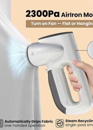 Neakasa Magic 1 Vacuum Steamer for Clothes, Handheld Travel Garment Steamer, 2300Pa Suction for Fabric Grip, Featuring Exclusive AirIron Technology (for 110-120V Use)