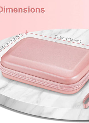 Fintie Carrying Case for Nintendo New 2DS XL LL/New 3DS / 2DS / 3DS XL LL, Protective Hard Shell Portable Travel Cover Pouch with Game Card Slots & Inner Pocket, Rose Gold