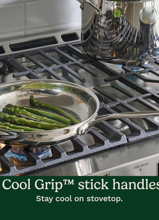 Cuisinart Chef's Classic 11-Piece Stainless Steel Pots and Pans Set, Cookware Set Compatible with Induction, Electric, Gas Cooktops, Aluminum Core for Even Heat, Cool Grip Handles, Dishwasher Safe