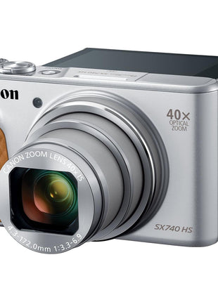 Canon PowerShot SX740 HS, Point and Shoot Digital Camera, Optical Zoom, 4K Video, Silver | 4K Video, Optical Zoom, Powered by a 20.3MP High-Sensitivity CMOS sensor