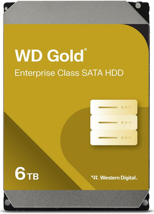 Western Digital 6TB WD Gold Enterprise Class Internal Hard Drive - 7200 RPM Class, SATA 6 Gb/s, 256 MB Cache, 3.5 inch - WD6004FRYZ