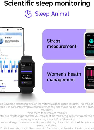 XIAOMI Smart Band 9 Active Global Version 1.47'' Display 18-Day Battery Life Modes All-Day Health and Fitness Monitoring 5ATM (Black)