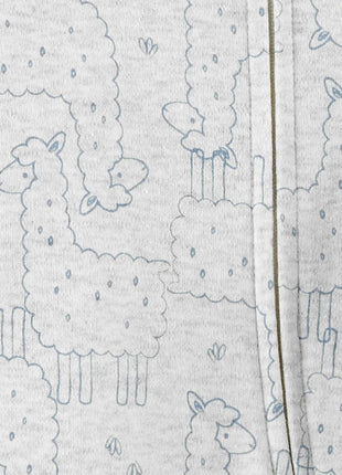 Simple Joys by Carter's Unisex Babies' Cotton Footed Sleep and Play, Pack of 3, Bear/Llama/Rainbow, 3-6 Months