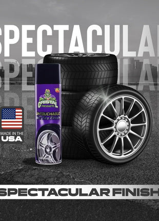 Untouchable Tire Shine Spray – Long-Lasting Wet Tire Finish for Deep Gloss & Protection – Waterproof Tire Shine, Easy Application, Premium Tire Cleaner Shine