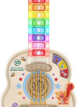 LeapFrog Strum and Count Wooden Guitar, Musical Toddler Toy
