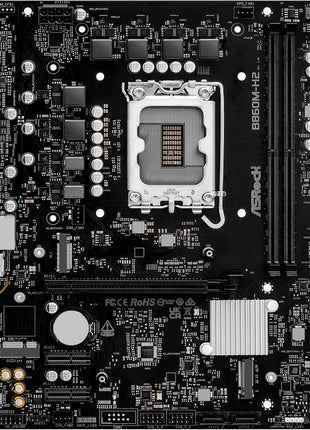 ASRock B860M H2 DDR5 up to 8333+ (OC) MHz 128GB M.2 B860 LGA1851 Micro ATX Motherboard Intel Core Ultra (Series 2) BIOS Flashback SATA3 6.0 Gb/s