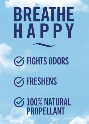 Febreze Air Mist Air Freshener Spray, Odor Fighting Room Spray, Air Fresheners for Home and Bathroom and Kitchen, Aerosol Can, Heavy Duty Crisp Clean Scent, 8.8oz, 3 Count